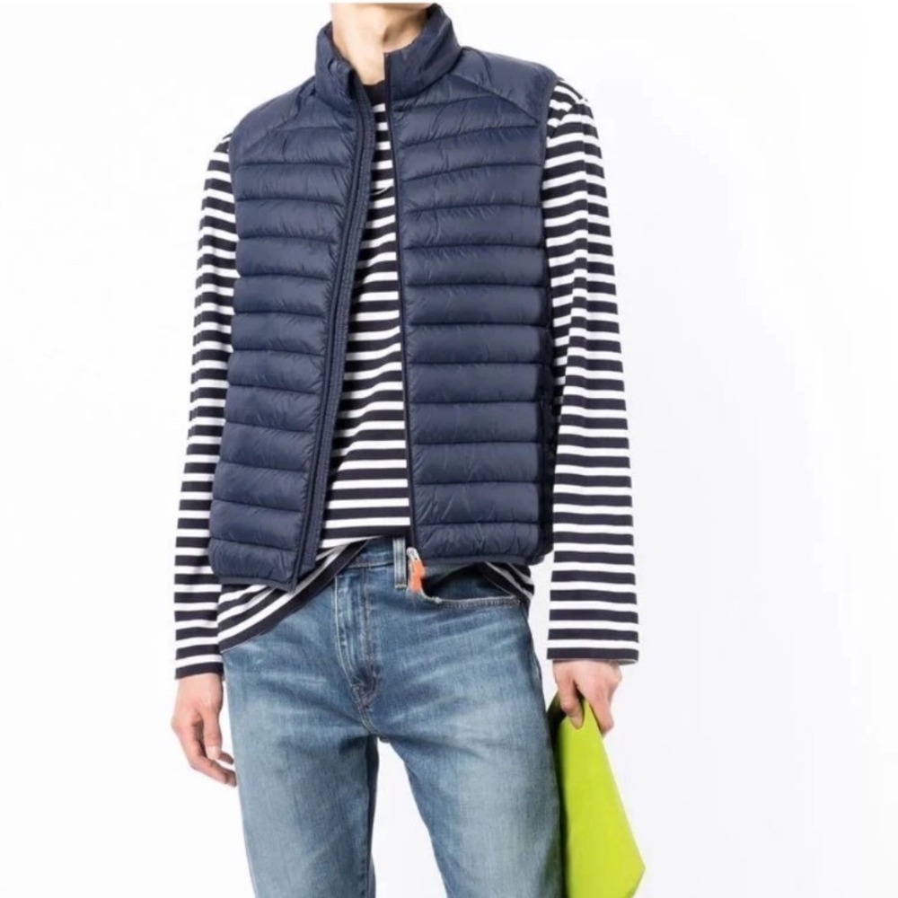 Save The Duck Puffer Vest Men XXL Navy Russell Gorpcore Packable Animal Free
NWT